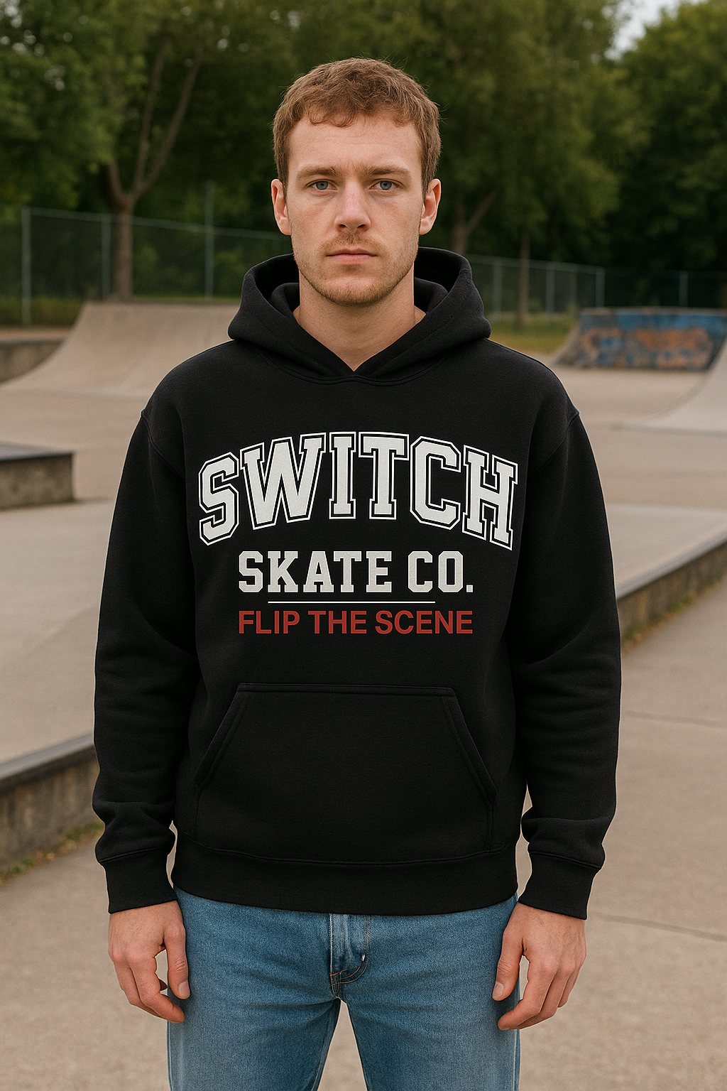 Switch Skate Co. – Varsity Hoodie (Black)