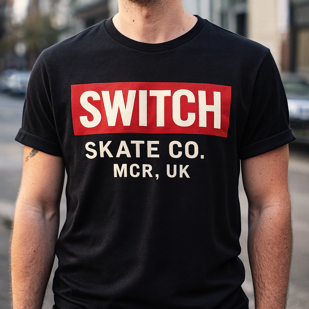 SWITCH SKATE CO. – MCR, UK T-Shirt